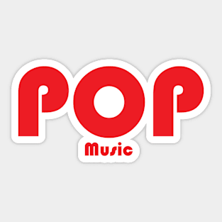 POP Music-Red Text Sticker